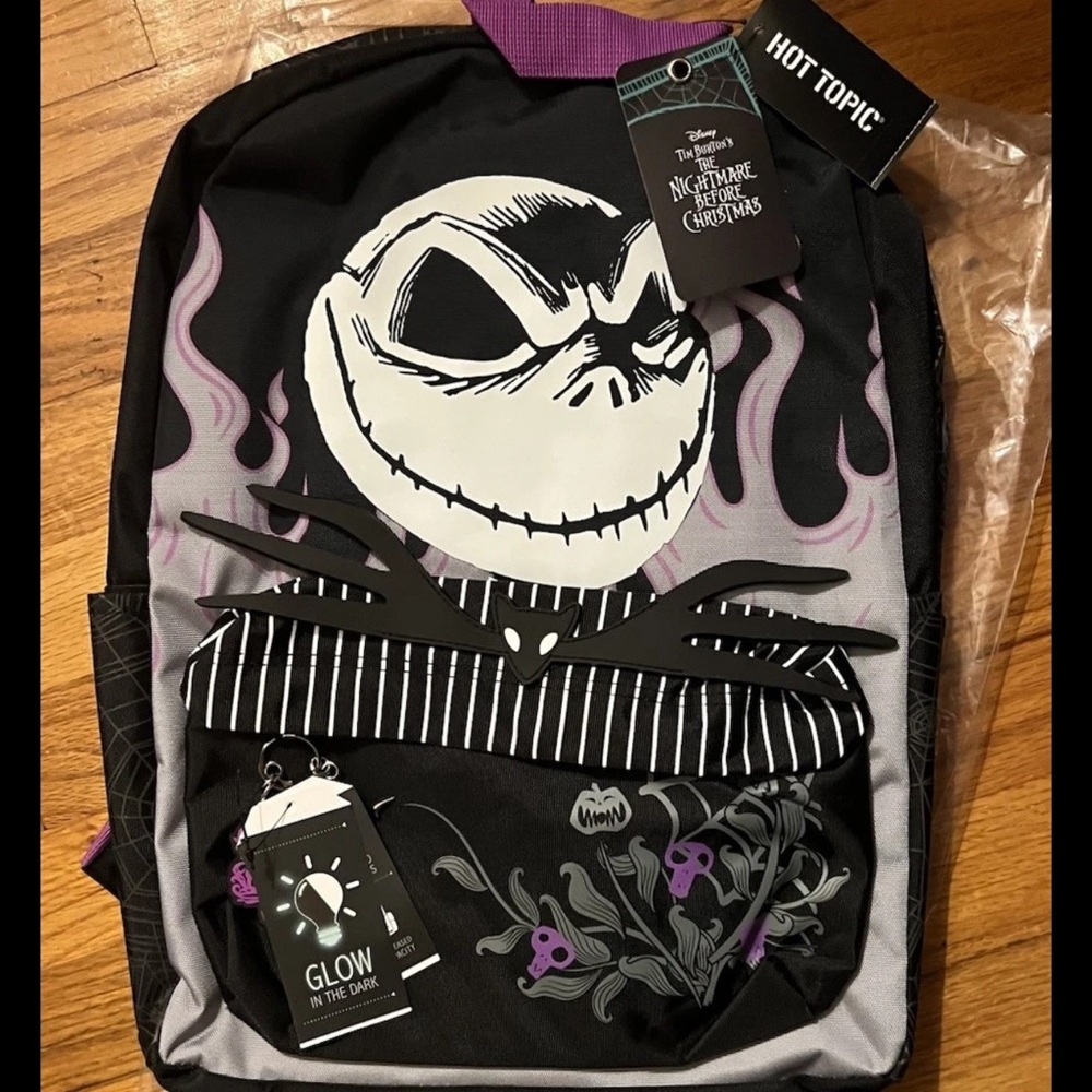 Disney Black and Purple Nightmare Before Christmas Backpack